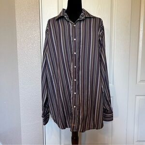 Thomas Dean Men’s Button Down Long Sleeve Shirt Size XXL‎